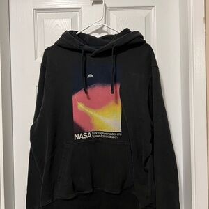 NASA Black Hoodie with Graphic Design